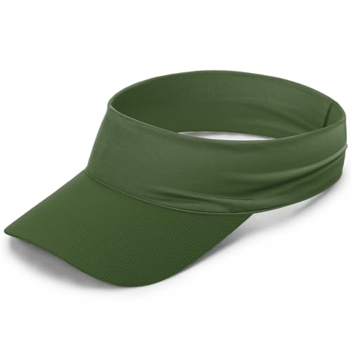 Cooling Sun Stretchy Visor Hat for Men Women,Soft Headband Visors - color: 1-army Green