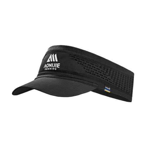YOUGLE Sport Sun Visor Hat Elastic Empty Top Baseball Cap for Women and Men Sun Protection - color: A-full Black