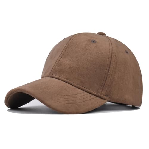 TOPTIE Suede Baseball Cap Hat, Adjustable 6 Panel Structured - color: Coffee