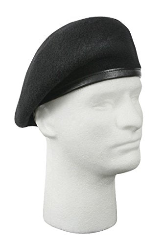 SILAK Traditional Army Style Cap with Metal Eagle Badge – Che Guevara Inspired, Woolen French Beret Hat for Men and Women - color: Black