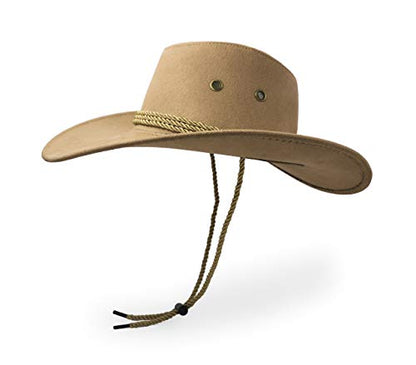 Cowboy Hat, Sun Hat Faux Felt Leather Suede Travel Cap Western Hat Outdoor Sun Protect - color: Beige