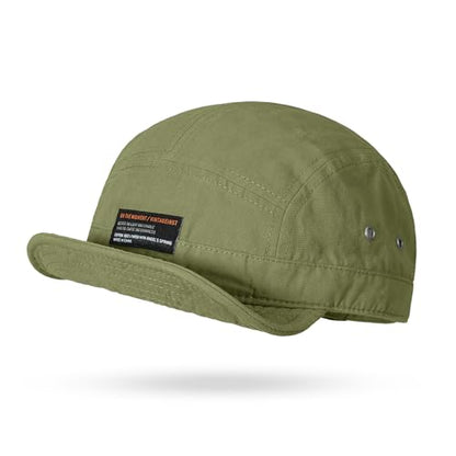 Croogo Short Brim Baseball Cap 5 Panel Flat Brim Hat for Men Street Style - color: Dy09-green