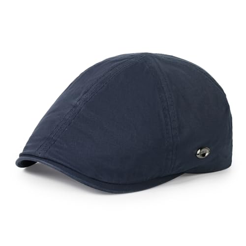 Newsboy Cap for Men Adjustable 6 Panel Flat Hat - color: M1#-navy