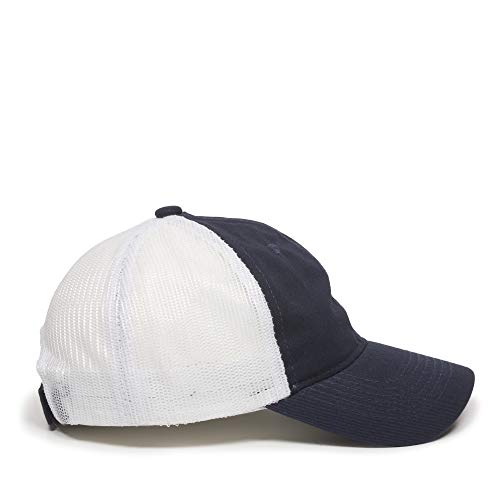 Outdoor Cap Garment Washed Meshback Cap - color: True Navy/White