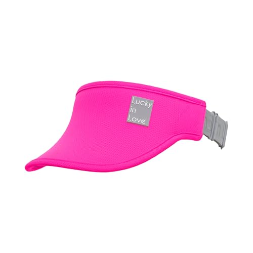 Lucky In Love Women’s Performance Visor, Lightweight Adjustable Visor w/Moisture-Wicking Headband, Golf, Padel & Pickleball - color: Shocking Pink