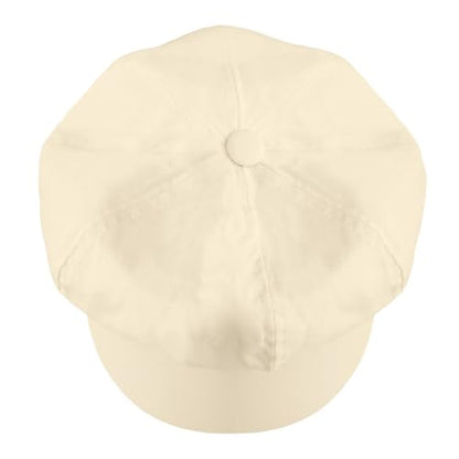 Newsboy Cabbie Baker Boy Hat Beret Cap for Women Pageboy Hats Flat Visor Cap Sailor Hat Adjustable - color: Beige