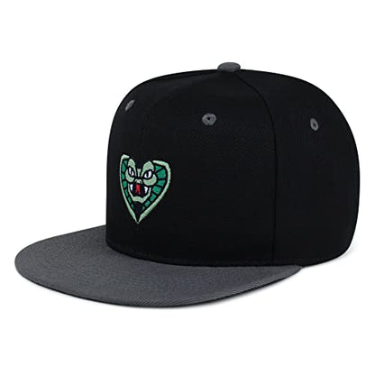 Snake Hip-Hop Snapback Hat Embroidered Baseball Cap Cobra - color: 18. Black/Grey