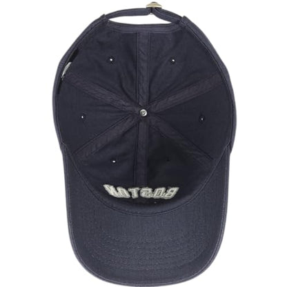 E BY ELIDAN Boston EST 1630 Dad Hat, Embroidered Cotton Baseball Cap - color: Navy Flag
