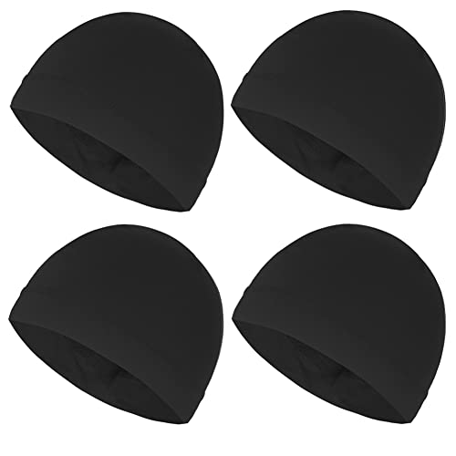 Sweat Wicking Skull Caps Cooling Helmet Liner Hat Running Beanie Cycling Skullcap Sleeping Cap for Men Women - color: Black Sets