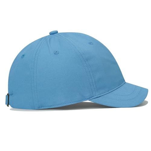 Croogo Cotton Short Brim Hat Low Profile Baseball Cap Unisex Streetwear - color: Sky Blue