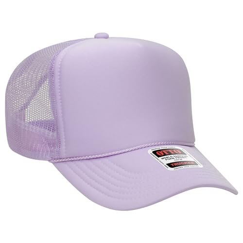 BROTHER TRUCKERS The World's Greatest Polyester Trucker Hat Blank in 73+ Colors - Wholesale Snapback Hat - color: Lavender