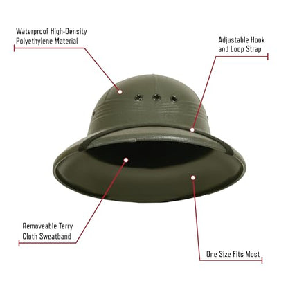 Rothco Pith Helmet - Safari-Style Hat for Sun Protection for Outdoor Adventures - color: White