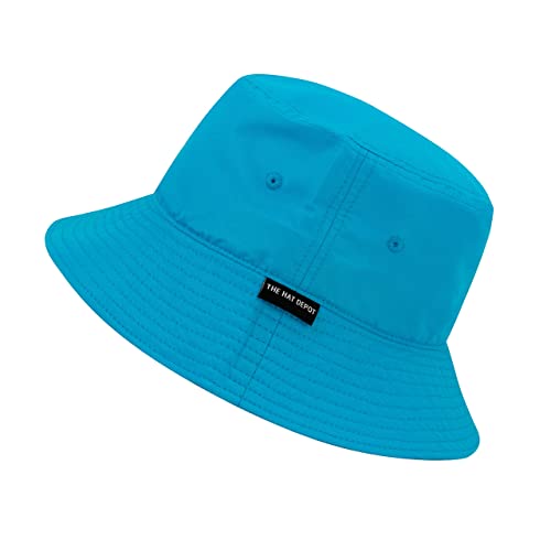 Lightweight Quick Dry Packable Bucket Sun Hat for Men Women – UPF Outdoor Fishing Hiking Beach Travel Safari Hat - color: 2. Light - Turquoise, size: Small-Medium