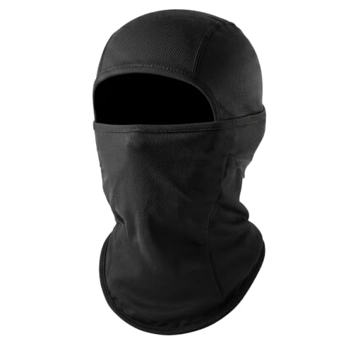 YESLIFE Summer Balaclava Ski Mask for Men&Women, Face Mask - color: Black-upgraded Ver.