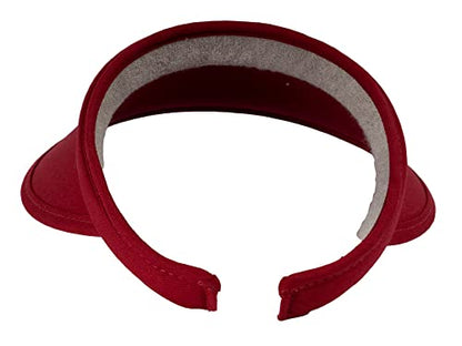 TOP HEADWEAR Sports Cotton Twill Clip-On Visor 3.5 Inch Wide Brim - color: Wine