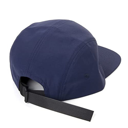 5 Panel Baseball Cap Camp Cap Taslon Short Brim Cap Quick Dry Hat Flat Bill Big Size Large Caps Oversize Running Hat - color: Dk Blue, size: 7 1/2