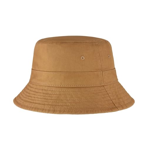 Hot Summer Bucket Hat - Trendy Cotton Sun Hat for Beach, Golf, Fishing - color: Camel