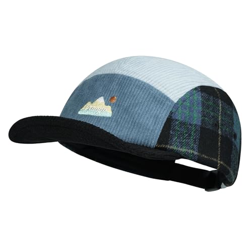Croogo Short Brim Hat Vintage Corduroy 5 Panel Hat for Men Hip Hop Style - color: Crsb02-blueblack, size: One Size