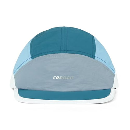 Clakllie Multicolor Short Brim Cap for Men Quick Dry 5 Panel Running Hat - color: Crsb09-aquablue