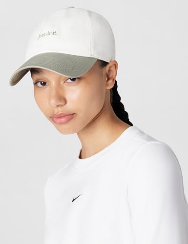 Nike Unisex Adult Club Unstructured Just Do It Cap Hat | Mens and Womens - color: Sail/Light Army/Light Army, size: One Size