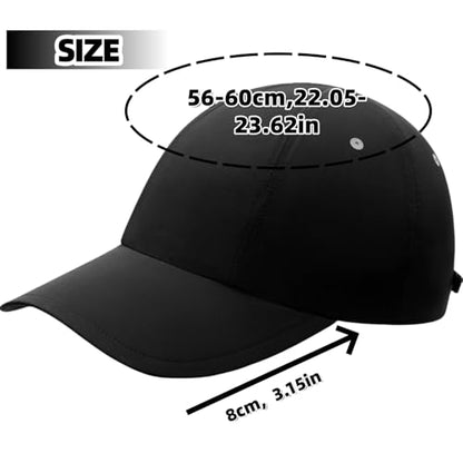 Ultra-Lightweight & Breathable UPF 50+ Baseball Cap - color: Black