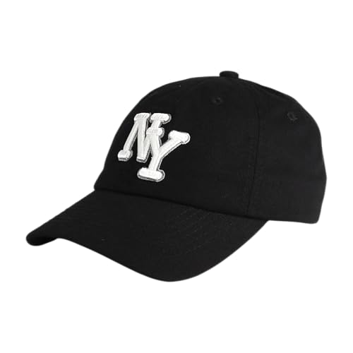NY 3D Embroidered Dad Hat - New York Baseball Cap - color: Black