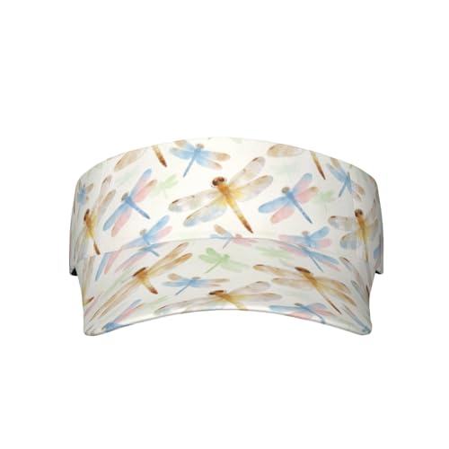 Adjustable Sun Visor Hats, Lightweight Open-Top Sports Visors - color: Dragonfly