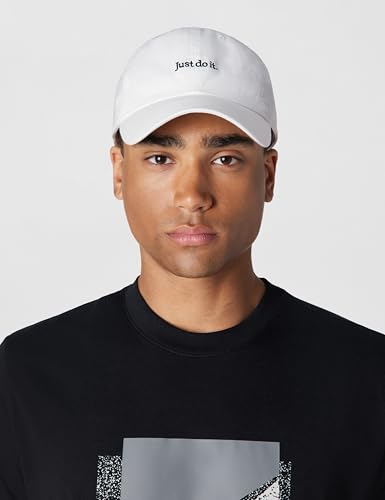 Nike Unisex Adult Club Unstructured Just Do It Cap Hat | Mens and Womens - color: Midnight Navy/White/White, size: Large-X-Large