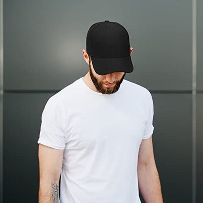 Geyoga 15 Pieces Baseball Cap Bulk, Adjustable Plain Hats - color: Black