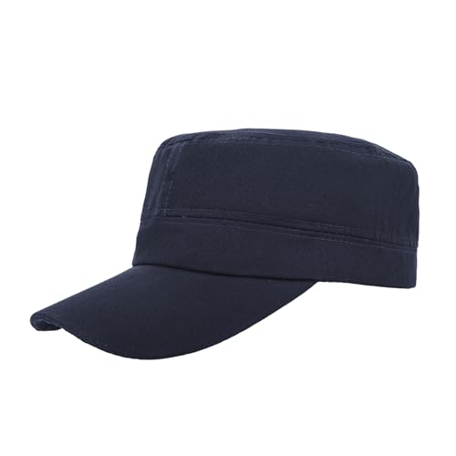 TopTie Army Cadet Cap Hat Polyester Cotton Twill Security Hat - color: Navy Blue