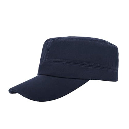 TopTie Army Cadet Cap Hat Polyester Cotton Twill Security Hat - color: Navy Blue