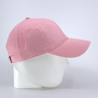 Classic Blank Dad Hat Cotton Adjustable Strap Baseball Cap - color: Ca Pink