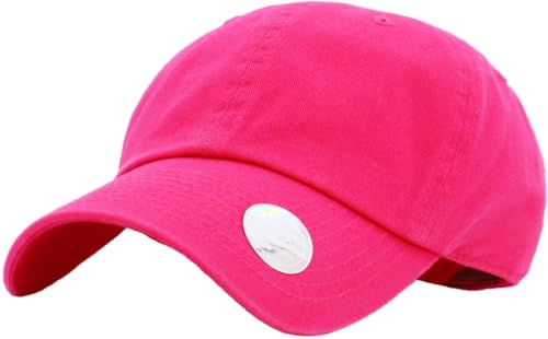 KBETHOS® Classic Washed Cotton Baseball Cap - color: Hot Pink