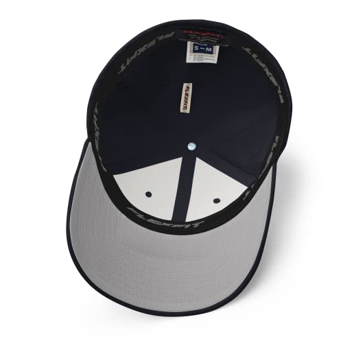 FX XRP Fitted Hat Embroidered Curved Bill Mid Crown Closed-Back Structured Twill Cap - color: Dark Navy, size: Large-X-Large