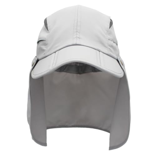 Connectyle Kids Sun Hat with Removable Neck Flap Outdoor Adventure Sun Cap for Boys Girls Foldable UPF 50+ Summer Beach Hat - color: Beige
