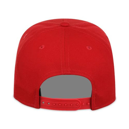 Lids Blank Hook Shot A-Frame Adjustable Snapback Hat – Breathable Mesh & Lightweight | Curved Bill | One Size Fits Most - color: Red