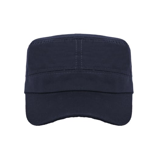 TopTie Army Cadet Cap Hat Polyester Cotton Twill Security Hat - color: Navy Blue