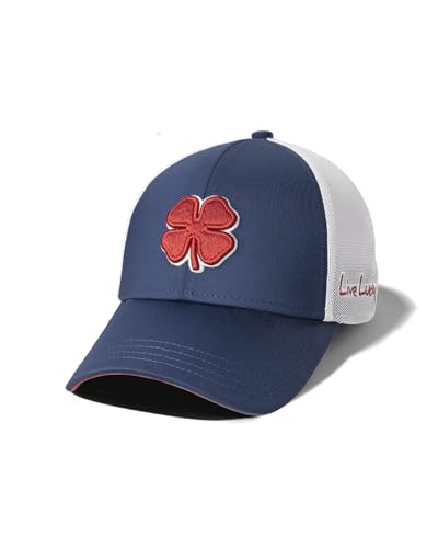 Black Clover Premium Flex Cap - color: 70 - Navy Hat/3d Red Clover/White Trim, size: Small-Medium