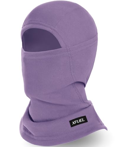Ski Mask Balaclava for Men Women Windproof Thermal Winter Full Face Mask Cold Weather Skiing Snowboarding Neck Gaiter - color: Purple