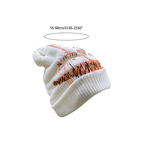 Balaclava Distressed Halloween Funny Balaclava Face Mask Scary Balaclava Hooded Party Hat Knitted Hat Beanies - color: E
