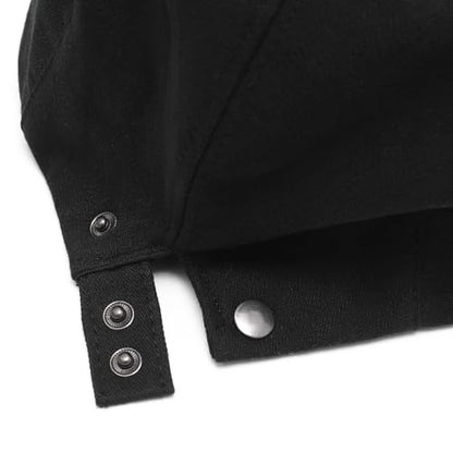 ZLYC Men Cotton Flat Cap Summer Scally Newsboy Beret Driver Hat - color: Back Buckle Black