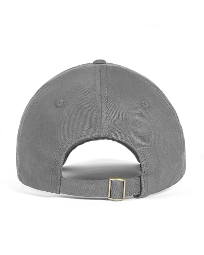 Zylioo Small Baseball Cap for Men Women, Adjustable Unstructured Dad Hat - color: Gray-fits 21.7"-22.4"/55cm-57cm
