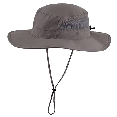 Connectyle Toddler Kids Sun Hat UPF 50+ UV Protection - Boys & Girls Wide Brim Bucket Hats for Outdoor Summer, Ages 2-6 - color: Dark Gray, size: 2-4T