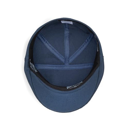 Sterkowski Ivy Five Newsboy | 100% Softened Cotton Flat Cap for Men | Breathable Airy 5 Panels Cap Without Lining - color: Navy Blue, size: 7 1/4