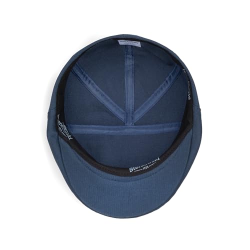 Sterkowski Ivy Five Newsboy | 100% Softened Cotton Flat Cap for Men | Breathable Airy 5 Panels Cap Without Lining - color: Navy Blue, size: 7