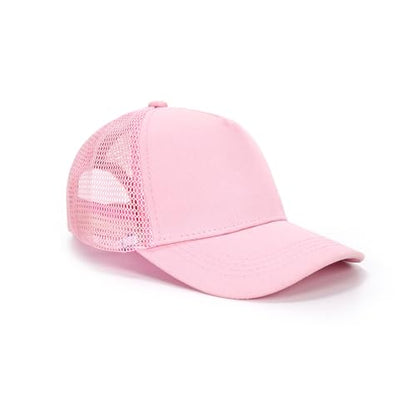 Edoneery Kids Baseball Hat, Adjustable Cotton Cap - color: Mesh-pink, style: 3-8 Years