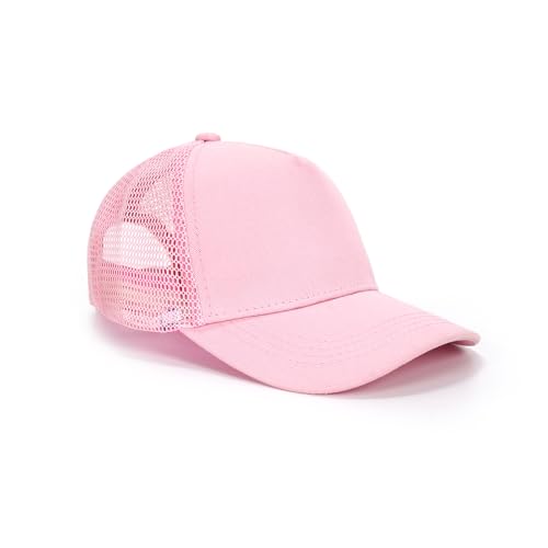 Edoneery Kids Baseball Hat, Adjustable Cotton Cap - color: Mesh-pink, style: 3-8 Years