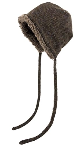 Women Winter Fleece Beanies Hat with Ear Flaps Soft Warm Crochet Skull Cap - color: A Coffee