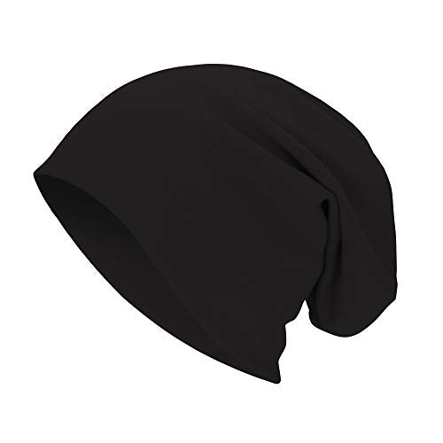 Unisex Slouchy Beanie Cotton Lightweight Beanie Hat Skull Cap Night Sleep Hat Hip-Hop Hat - color: Red & Black