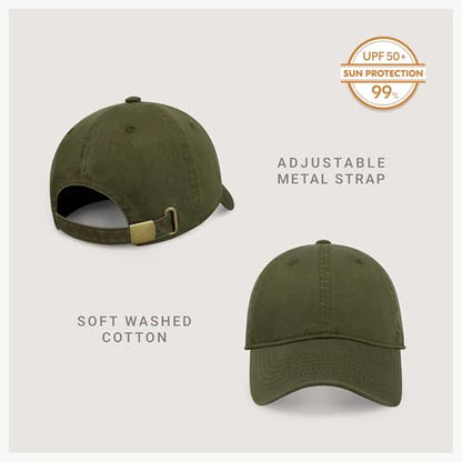 CHOK.LIDS Everyday Premium Cotton Dad Hat Adjustable Baseball Cap Unisex - color: Army Green